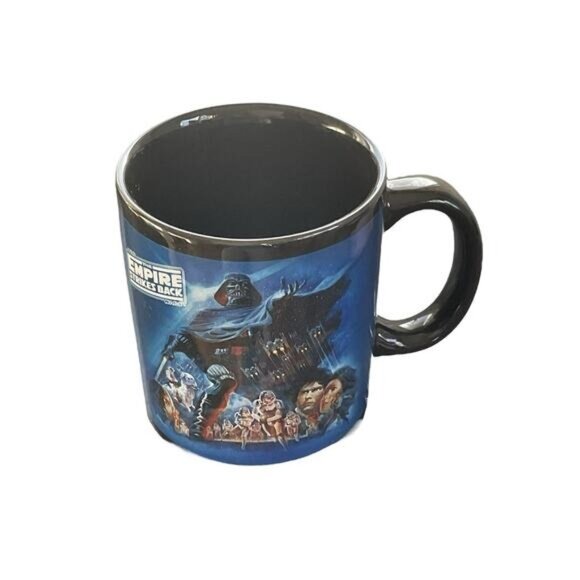 Star Wars Empire Strikes Back Ceramic Mug 12 Oz Black & Blue - Picture 3 of 4